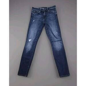 Gap Resolution True Skinny Jeans Size 28 Distressed Blue